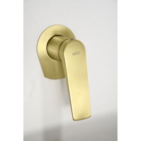 Robinet de lavabo avec un seul levier  Modèle DELOS  Couleur Or finition Or brossé [ IMEX® ] (1/3)