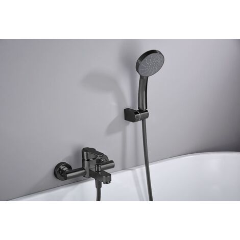 Ensemble de salle de bain avec robinet mono-commande  Modèle ROMA  Couleur Noir fini mat [ IMEX® ]