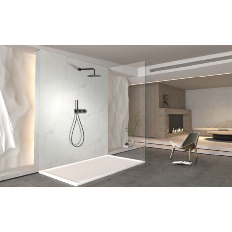 IMEX GTT054/BGM TÍBET Conjunto Ducha Termostático Empotrado Black Gun Metal - ref: GTT054/BGM