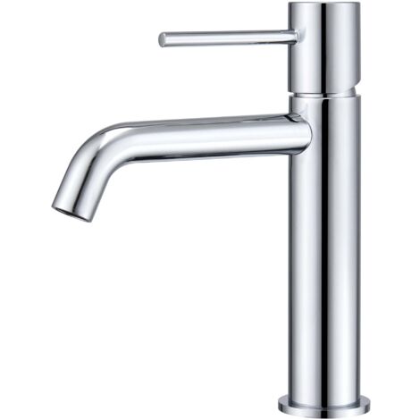 IMEX Mitigeur lavabo en laiton et zamak chrome avec cartouche ceramique Ø26 mm et flexibles 3-8 serie Monza modele Imex-BDM039-1
