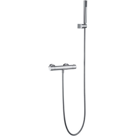 Ensemble de douche thermostatique  Modèle MONZA  Couleur Grise  Finition Chromée [ IMEX® ] (1/4)