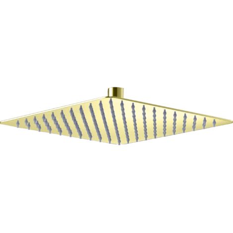 Arroseur carré extra-plat 30x30 cm en inox doré