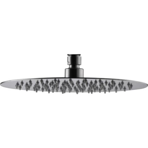 Grand arroseur rond, acier inoxydable nickel brossé