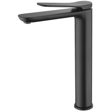 Robinet de lavabo haut avec mitigeur  Modèle DANEMARK  Bec universel  Couleur noir fini mat [ IMEX® ] (1/3)