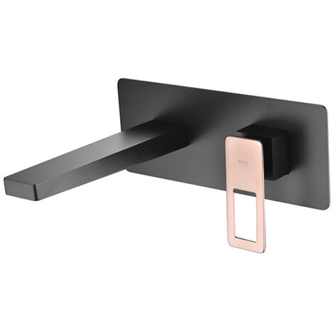 Monocommande encastré lavabo suecia noir doré rose (1/4)