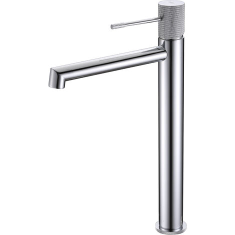 Imex – Robinet de lavabo haut mitigeur LINE – Bec haut rond – Finition chromée – Compatible cartouche 35 mm – Dimensions 27x43x8 cm (1/2)