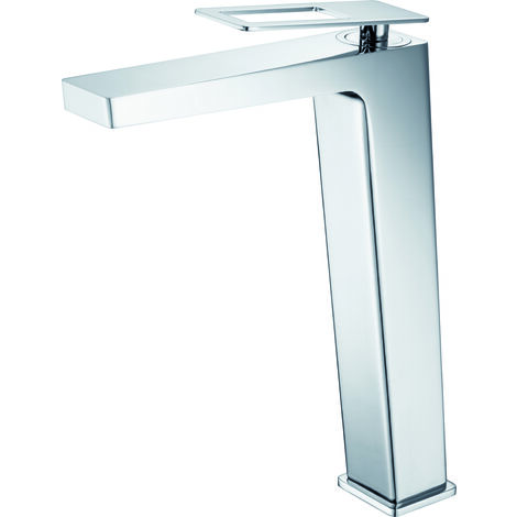 Robinet de lavabo haut avec mitigeur  Modèle SUEDE  Haut bec  Couleur gris finition chrome [IMEX®] (1/2)