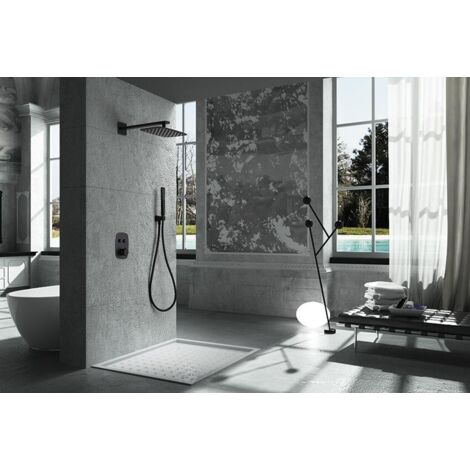 Ensemble De Douche Encastré Hidra Noir Mat Imex Imex Gph035 Ng