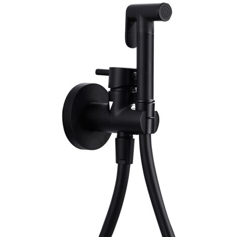 Robinetterie de bidet avec mitigeur  Modèle MUNICH  Couleur noire  Finition mate [IMEX®]