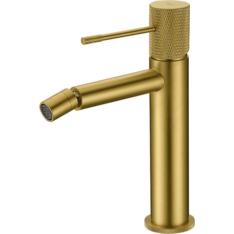 Robinetterie de bidet avec mitigeur  Modèle LINE  Couleur or  Finition en or brossé [IMEX®]