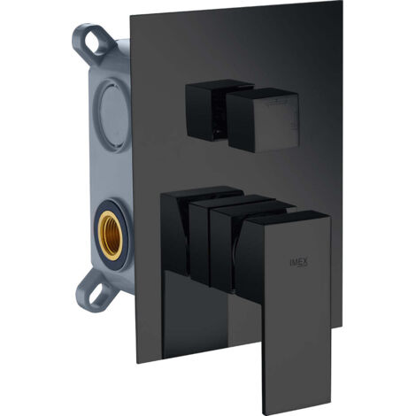 Robinet Monocommande Encastré 3 Voies Noir Mat Imex Imex Gsm03v Ng