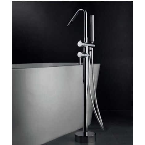 Robinet de baignoire avec mitigeur  Modèle CORSE  Couleur Gris finition Chrome [ IMEX® ]
