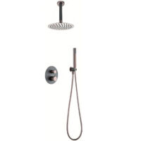 IMEX GTQ038/ORC TOP Conjunto Ducha Termostático Empotrado Oro Rosa Cepillado - ref: GTQ038/ORC