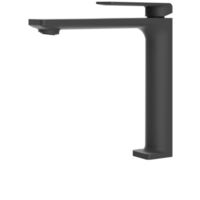 IMEX Mitigeur lavabo haut en laiton et zama finition noir mat cartouche ceramique Ø25 mm avec flexibles 3-8 serie FIYI modele Imex-BDF016-3NG