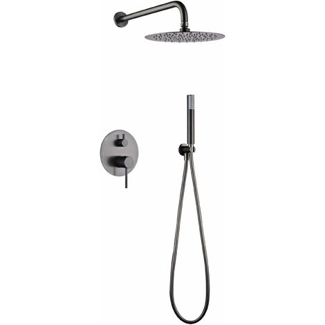 Kit Incasso Doccia Miscelatore Monza Black Gun Metal Imex Imex Gpm039 Bgm