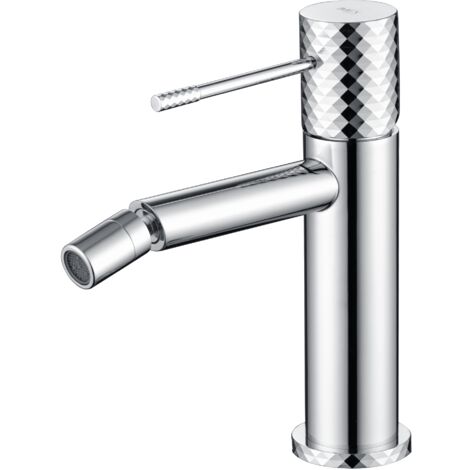 IMEX Miscelatore monocomando per bidet cromato in ottone e zama con cartuccia ceramica Ø26 mm e tubi flessibili 3-8 serie GENOVA Imex-BDG053-2