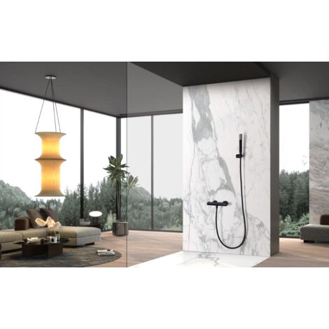 Set Doccia Termostatico Genova Nero Opaco Imex Imex Btg053 5ng