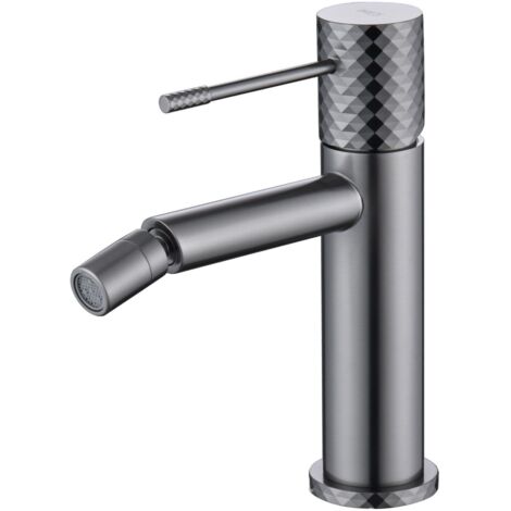 Miscelatore monocomando per bidet  Modello GENOVA  Colore nero  Finitura in black gun metal [IMEX®]