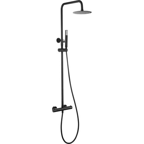 Set doccia con termostato  Modello GENOVA  Colore nero [IMEX®]