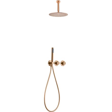 Set doccia termostatico  Modello ASSEN/BREDA  Colore Ou  Finitura o spazzolato [IMEX®] (1/2)