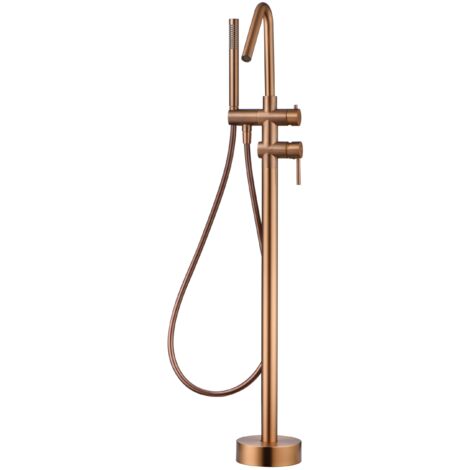 Rubinetto per vasca con monocomando  Modello CÓRCEGA  Colore Oro rosa Finitura in Oro rosa spazzolato [IMEX®]