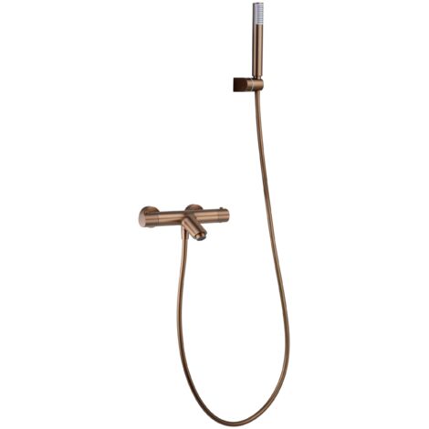 Miscelatore Vasca-doccia Termostatico Monza Oro Rosa Spazzolato Imex Imex Btm039 4orc