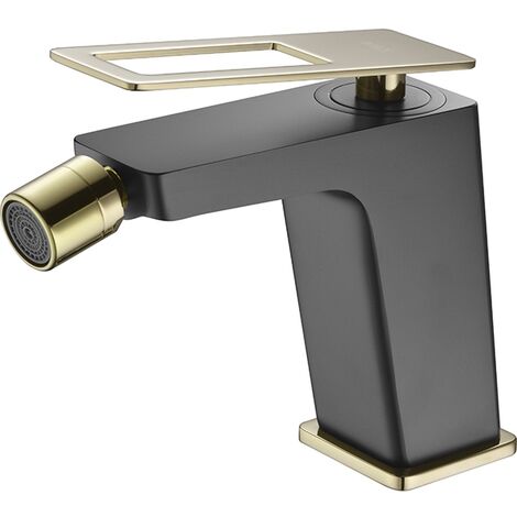 Rubinetto del bidet con monocomando  Modello SVEZIA  Colore nero  Finitura verniciata [IMEX®]