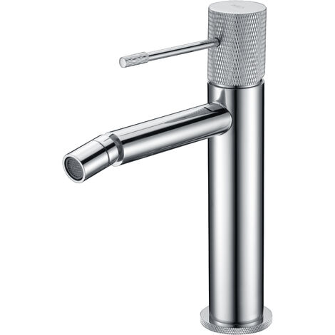 Rubinetto per bidet monocomando  Modello LINE  Colore grigio  Finitura cromata [IMEX®]