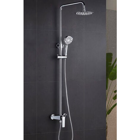 Rubinetto Per Vasca Con Termostato Modello LINE Colore Grigio Finitura Cromata Imex 84232996