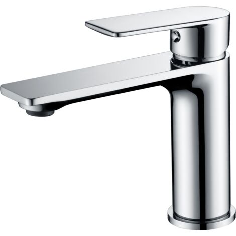 Rubinetto del lavabo monocomando  Modello SAONA  Becco basso  Colore grigio con finitura cromata [ IMEX® ] (1/3)