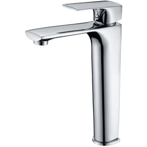 IMEX Miscelatore lavabo alto monocomando in ottone cromato con cartuccia ceramica Ø26 mm e flessibili 3-8 design moderno funzionale finitura cromata modello Imex-BDI017-3 Bali (1/3)