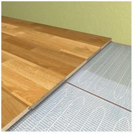 Trame chauffante électrique Ignis en aluminium 80 W/m² pose sous bois PVC stratifié - 12 m²