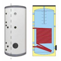 Ballon échangeur ECS solaire 200L – 1 échangeur en acier émaillé – Isolation PU rigide 70 mm – Garantie 7 ans