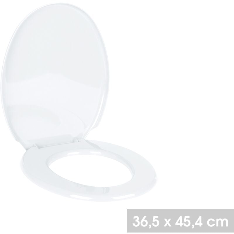 Abattant wc le plastik siege de toilette cuvette wc lunette de toilette  blanc 36.5x45.4cm