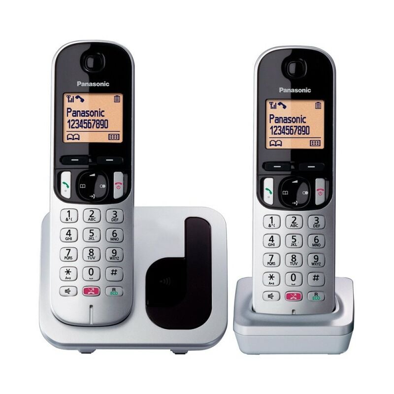 Teléfono PANASONIC KX-TGC252SPS DECT Duo Plata