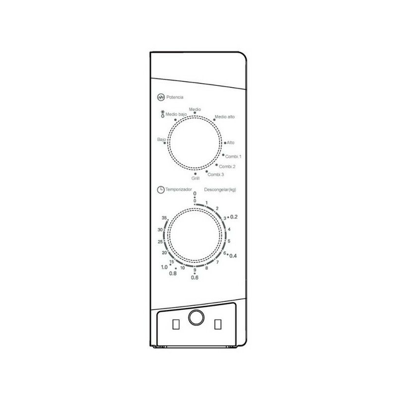 Cecotec Microondas 700 W, Capacidad de 20 L, Revestimiento Ready2Clean, 5  Niveles Funcionamiento, 8 Programas, Tecnología 3DWave, Temporizador,  Diseño Frontal y Tirador Inox: 75,00 €