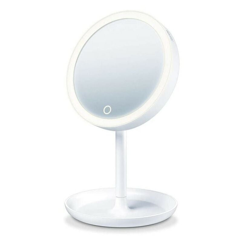 Beurer Bs 45 espejo iluminado con luz led sensor extra aumento de 5 veces fun baño para encimera integrado bs45 intensidades blanco x5 584.04