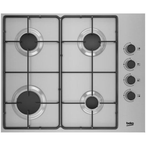Placa Gas BEKO HIGG 64103 SX 4f Inox Butano