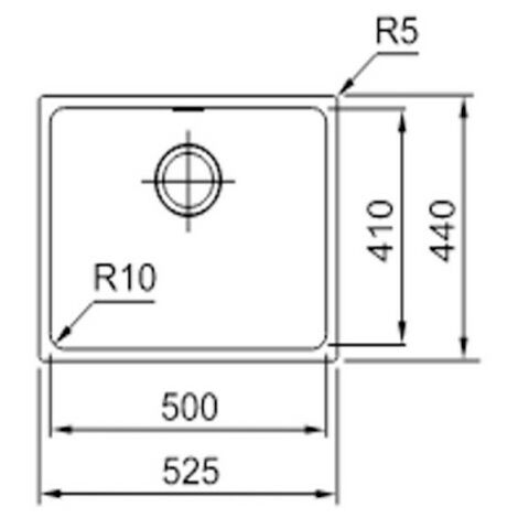 Fregadero MEPAMSA Square 50.40 Blanco 50cm