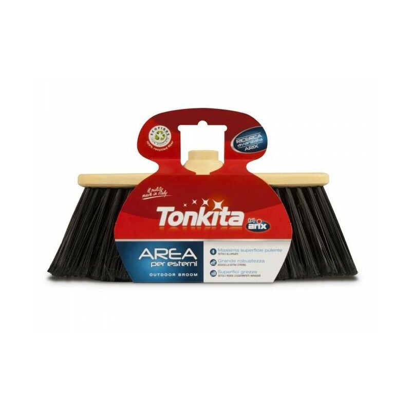 VERDELOOK Scopa Industriale in PVC su Legno piumata, 28 cm, per