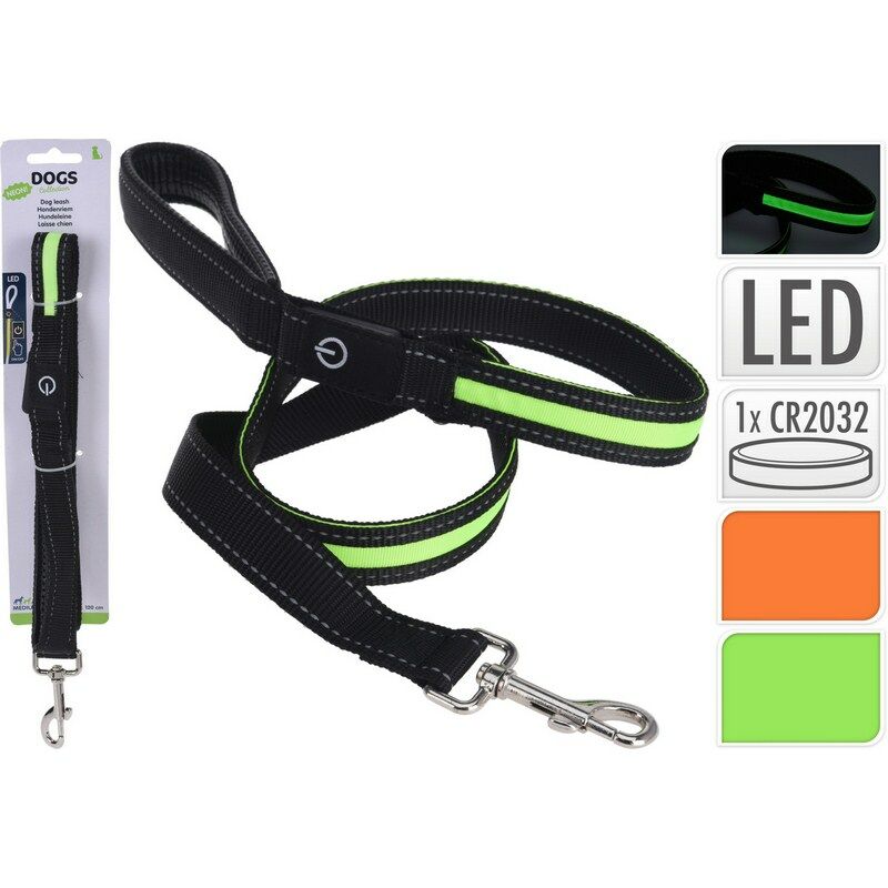 Trade Shop - Collare Per Cane Cani A Led Luminoso Sicurezza Led Notturno  Clip Fantasia Tg.l