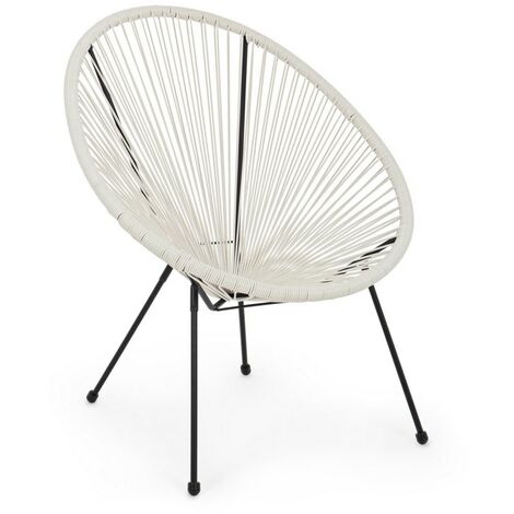 POLTRONA PARKER BIANCO ACCIAIO FIBRA SINTETICA ICA CM.72X78X89