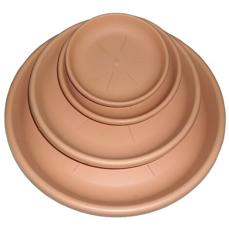 Bama Vaso Con Sottovaso 40 Cm - Design Sagomato In Resina Atossica, Resistente Agli Agenti Atmosferici - copertina