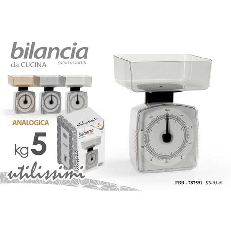 Bilancia Meccanica Analogica da Cucina in Metallo Atlas Vintage 5Kg Rosso
