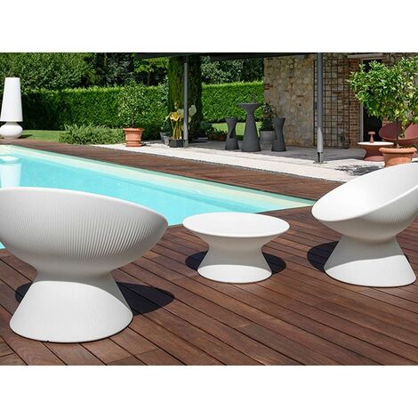 POLTRONA FADE RELAX POLIETILENE 95X75X74H WHITE LIGHT USO ESTERNO SENZA KIT LUCE