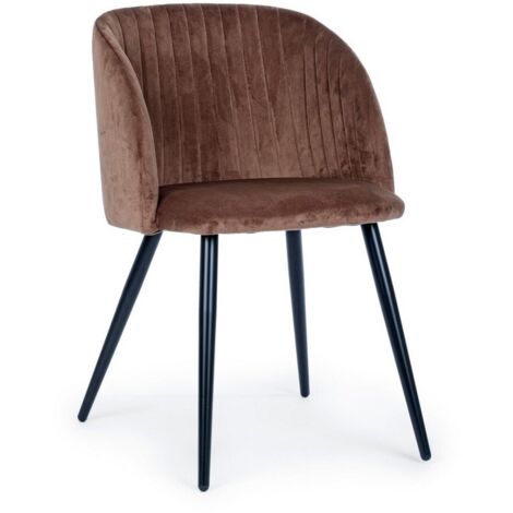 Poltroncina Sedia Queen Velvet Bizzotto Yes Everyday Ruggine - 0734286 (1/5)