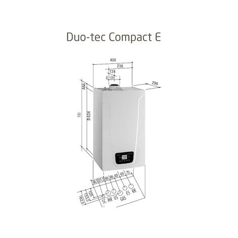 Caldaia a Condensazione Baxi Duo-Tec Compact 24kW, Efficienza A+