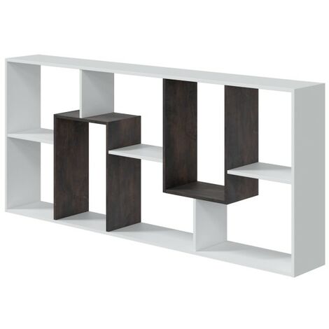 Habitdesign Kawa Estanteria Blanco Artik/Oxido - 1,80 X 0,80 X 0,25 Ms