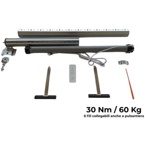 Kit motori tapparelle con telecomando 60 kg 30 Nm Rullo da 80 cm a 115 cm Completo con Molle di Sicurezza