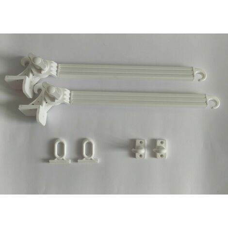 Braccetti Tende da Sole in Alluminio 50 cm Coppia Kit con Occhioli e Ganci Vari Colori (1/4)